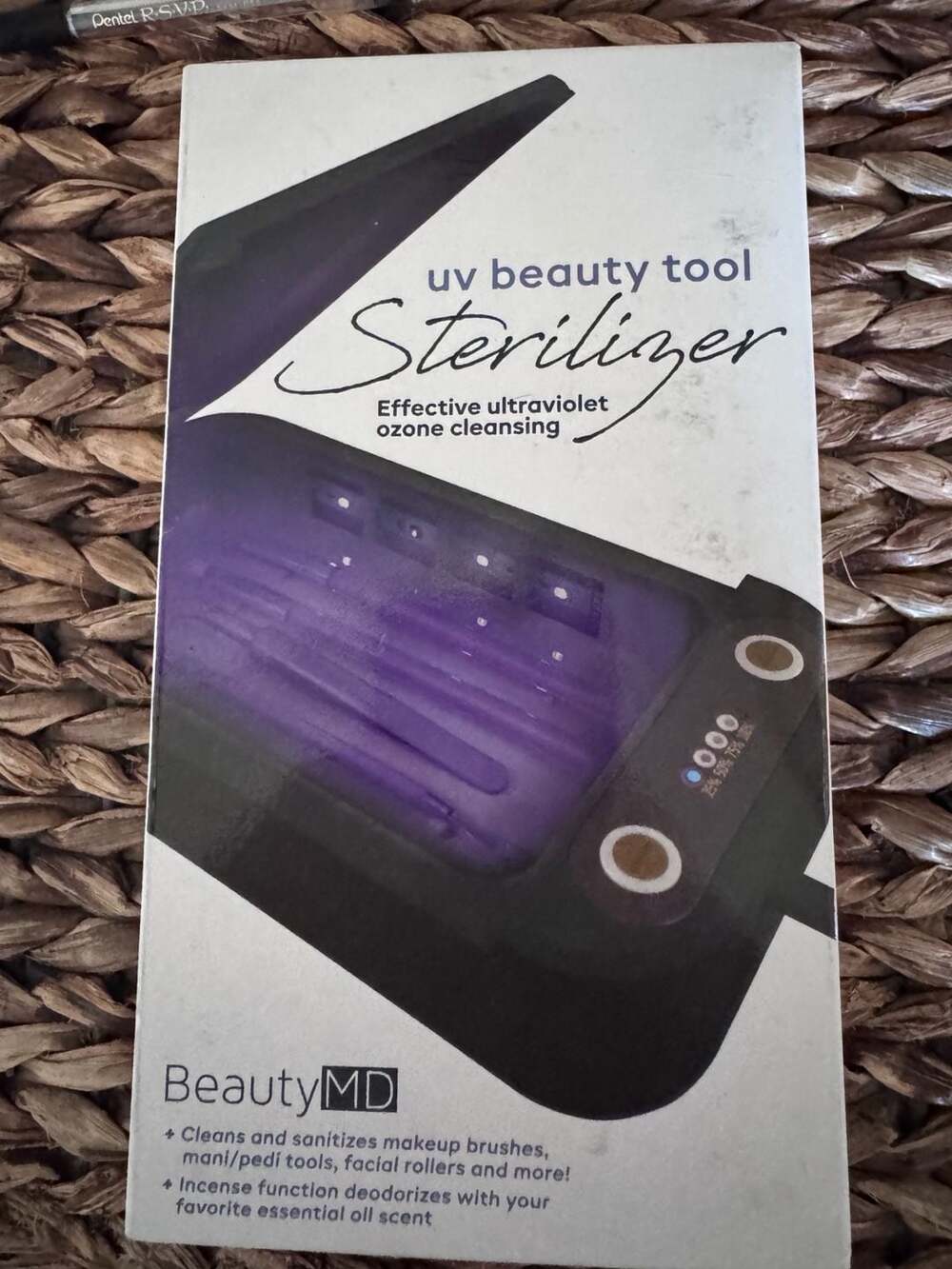 BeautyMD UV Beauty Tool Sterilizer Sanitizing Box Black New